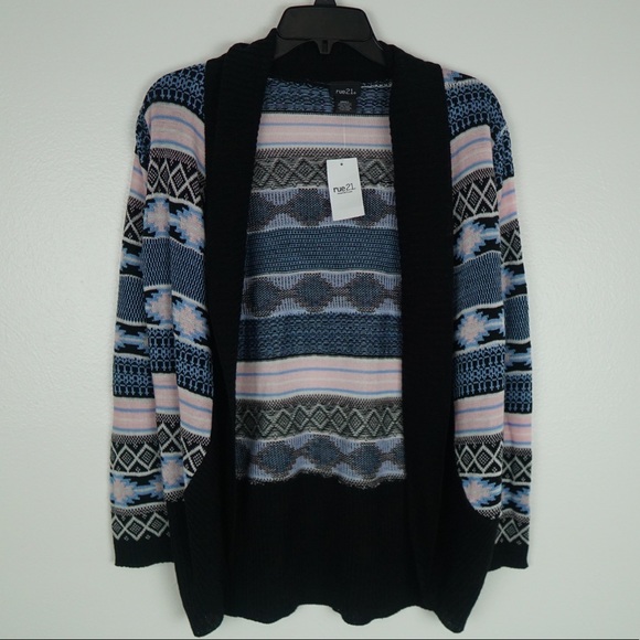 Rue 21 Striped Open Front Cardigan Size Small - Picture 7 of 12